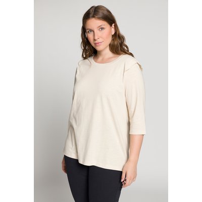 T-shirt, jersey flammé, col rond ULLA POPKEN