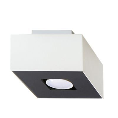 Plafonnier Acier Blanc/Noir GU10 1 Mono EDEN