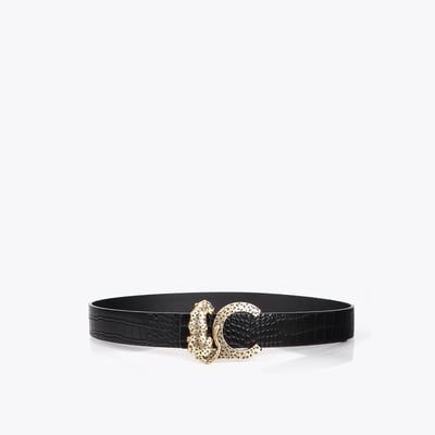 Ceinture effet croco à boucle félin LOLA CASADEMUNT