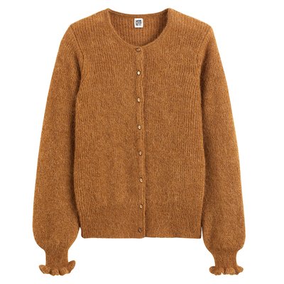 Cardigan in misto alpaca con volant ai polsini LA REDOUTE COLLECTIONS