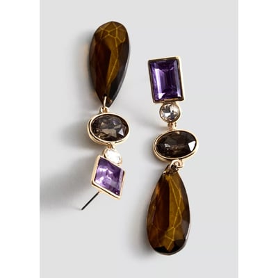 Boucles d’oreilles longues en verre cascade MANGO