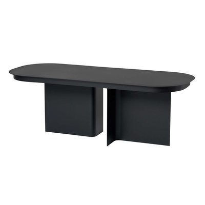 Table basse avec plateau aux bords arrondis et 2 pieds L120 cm - ALMA CALICOSY