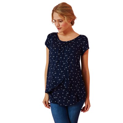T-shirt grossesse et allaitement pans croisés pour allaiter VERTBAUDET