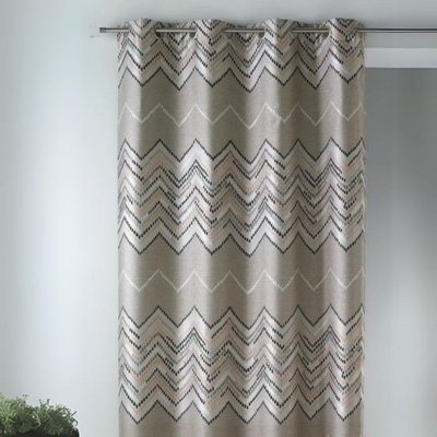 Rideau en jacquard à motifs "chevron" HOME MAISON