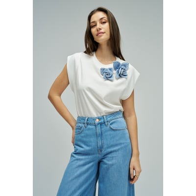 T-SHIRT AVEC APPLIQUE FLORALE SALSA JEANS