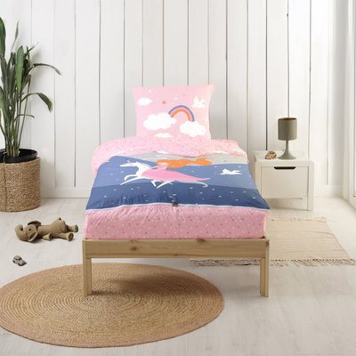 Caradou® avec couette Licorne Parure de lit enfant BLEU CALIN