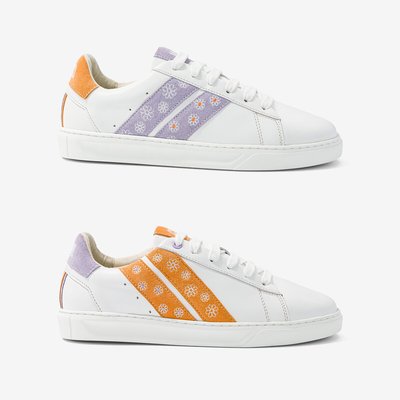 Baskets asymétriques Slash, cuir CAVAL