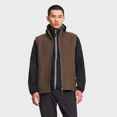 Veste sans manches laine bouillie col montant T-KIT AIGLE