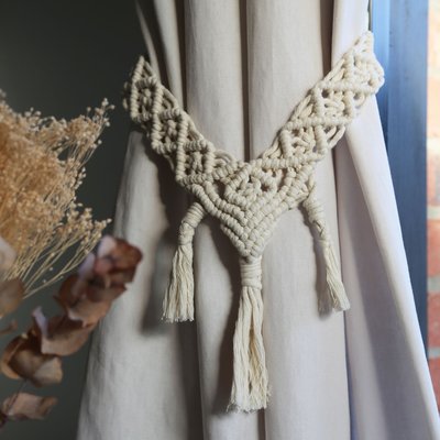 Embrasse à rideaux lien macramé Gioia - V. Créations MADECOSTORE