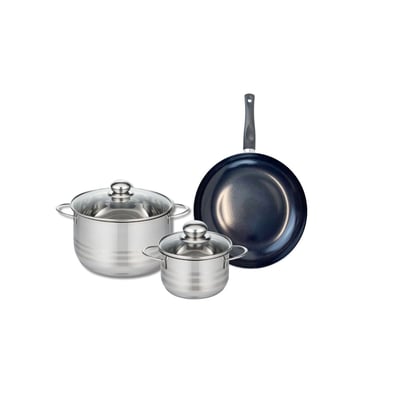 Batterie 1 poêle 24cm + 2 faitouts 14/20cm PRIMA BRILLANT ELO