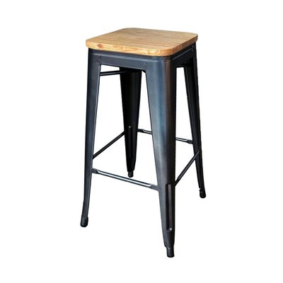 Tabouret de bar en acier et bois - NEVADA MATHI DESIGN