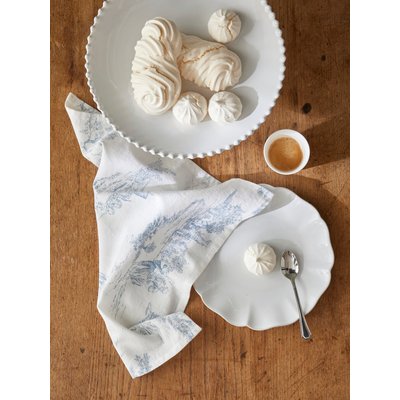 Serviette de table esprit jouy en coton tramé par lot de 4 CYRILLUS