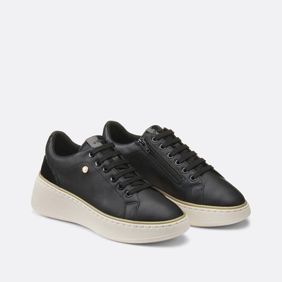 Leren sneakers met plateauzool, Sunnetty GEOX