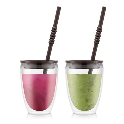 Bodum Apple PAVINA TO GO Set 2 gobelets double paroi plastique BODUM