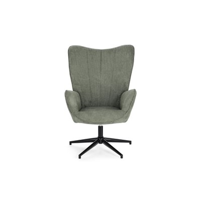 Fauteuil de salon pivotant en tissu à accoudoirs dossier haut - IGOR HELLIN, DEPUIS 1862