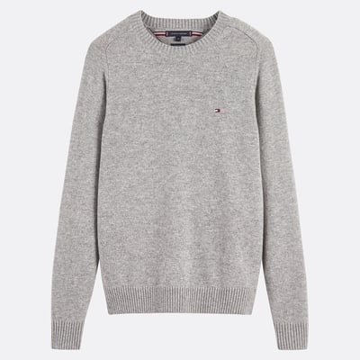 Pull col rond en laine TOMMY HILFIGER
