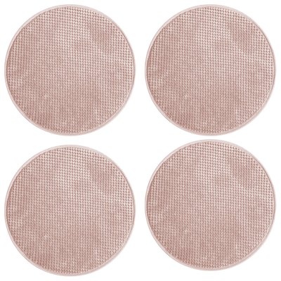 Galettes de chaise velours rondes COMODO-lot de 4 MAGMA HEIMTEX