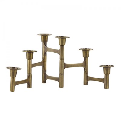 Bougeoir articulé en laiton 6 bougies Move HOUSE DOCTOR