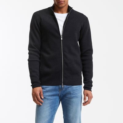 Gilet zippé mérinos, Signature, SEBASTIEN LA REDOUTE COLLECTIONS