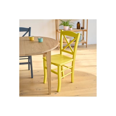 Chaises en hêtre massif couleur pop (lot de 2) - CLAYTON HELLIN, DEPUIS 1862