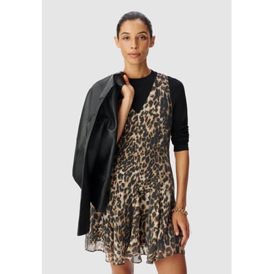 Robe courte motif léopard IKKS