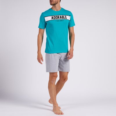 Pyjashort homme MAN vert/gris chiné ALAN BROWN