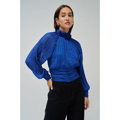 BLOUSE PLISSÉE AVEC FLEURS À L?ENCOLURE SALSA JEANS