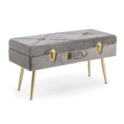 Banc coffre en velours - JULIA HELLIN, DEPUIS 1862