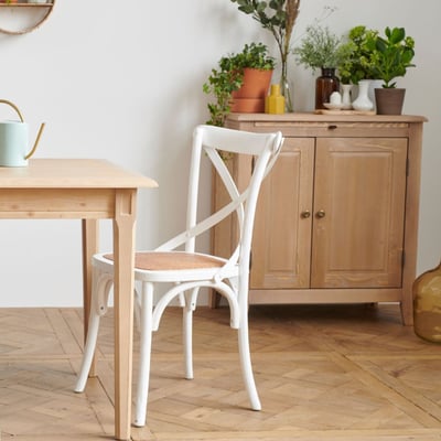 Chaises bistrot en rotin (lot de 2) - ESTAMINET HELLIN, DEPUIS 1862