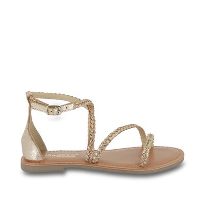 Sandales plates à brides en cuir DIAH LES TROPEZIENNES PAR M BELARBI
