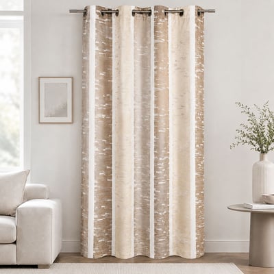 Rideau en jacquard design à rayures verticales HOME MAISON
