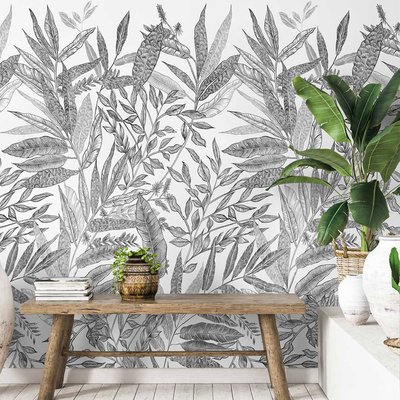 Papier peint décor jungle HEXOA