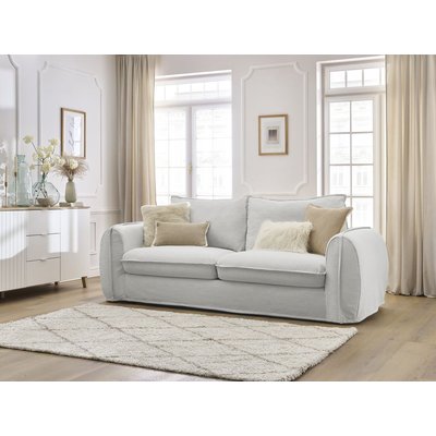Canapé lit 3 places en tissu lisse couchage 160x194 cm, ARCHIMEDE BOBOCHIC