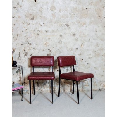 Chaise industrielle Alma N°665 - Bon état DEBONGOUT