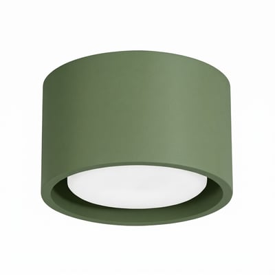 Plafonnier Aluminium Vert Olive Gx53 1 MODO EDEN