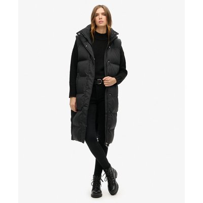 Doudoune longue sans manches à capuche SUPERDRY