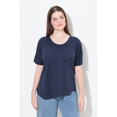 T-shirt, plis, col rond, manches courtes ULLA POPKEN