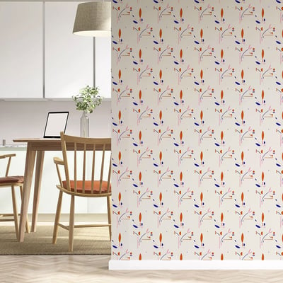 Papier peint symbolique floral HEXOA