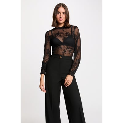 Body dentelle manches longues MORGAN