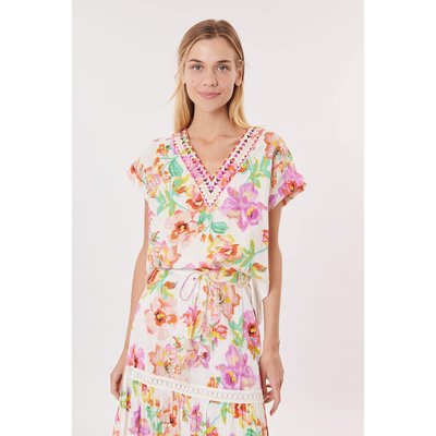 T-shirt Kosma col V imprimé floral DERHY