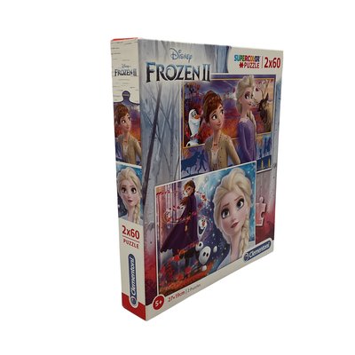 Puzzle Reine des neiges 2X60 pièces - Très bon état CLEMENTONI