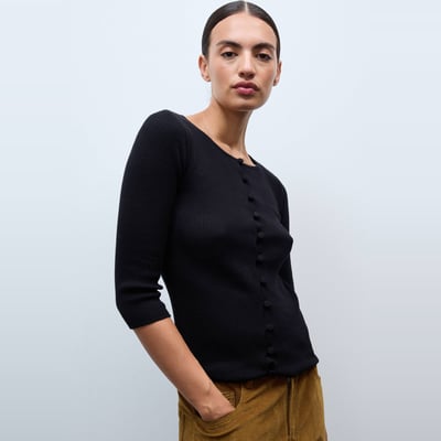 Cardigan manches longues boutonné MONOPRIX