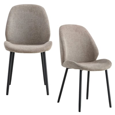 Chaise de salle à manger en tissu gris (lot de 2) BERLIN PIER IMPORT