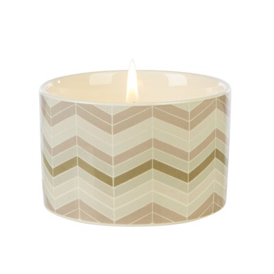 Fired Earth Medium Ceramic Darjeeling and Damask Rose Candle WAX LYRICAL