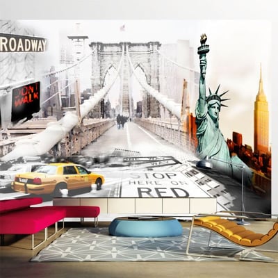 Papier peint intissé panoramique Street art New York streets EDEN