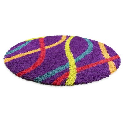 Tapis shaggy Happy Shag tissé à longs poils THEKO