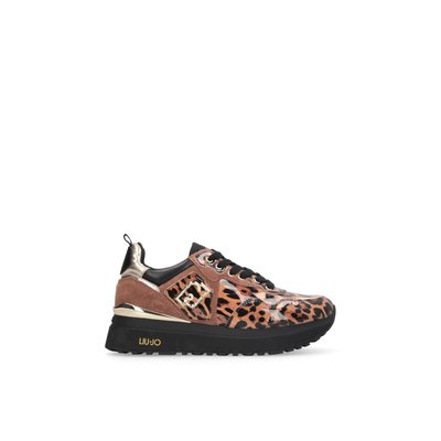 Sneakers à plateforme en vernis animalier LIU JO