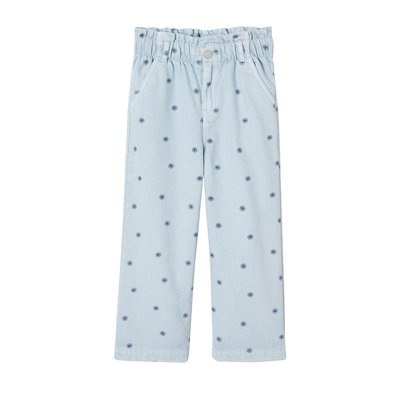 Pantalon large à fleurs style paperbag VERTBAUDET