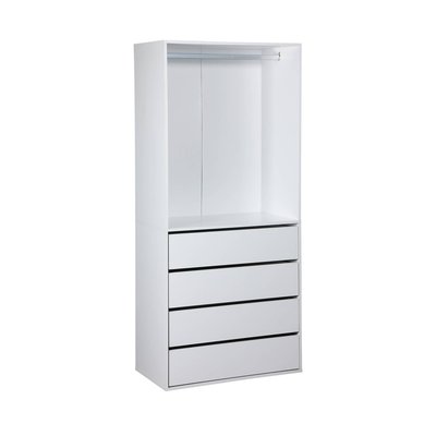 Module dressing décor bois 4 tiroirs 1 penderie MODULO SWEEEK