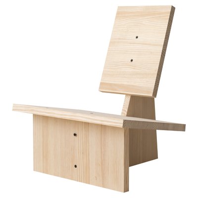 Fauteuil en pin massif non verni TREBALÚGER NAAN FURNITURE